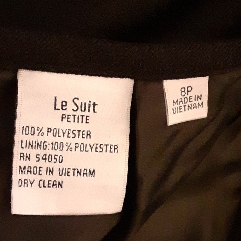 Le Suit Luxemburg Garden black textured fully lined pencil skirt size 8P New… - Picture 7 of 7